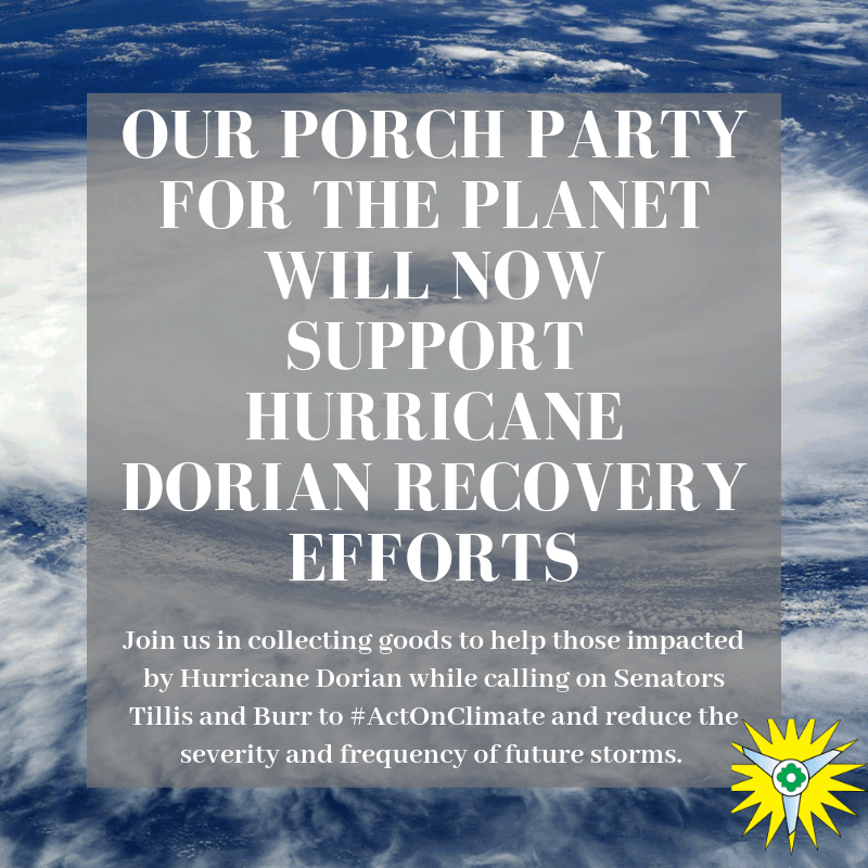 Press Release Porch Party for the NC Interfaith Power & Light