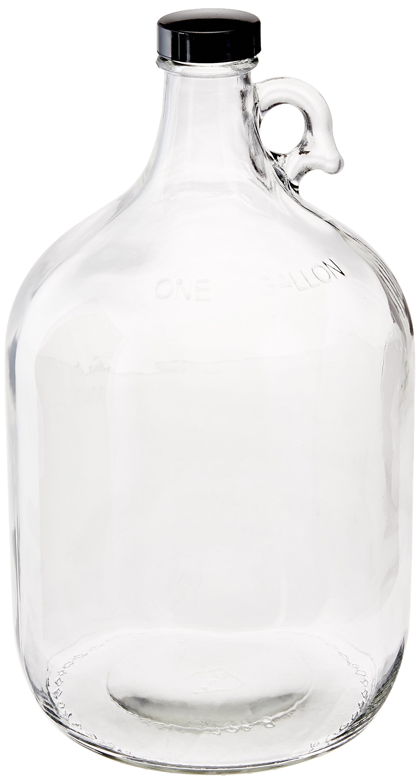 B614F Gallon Clear NarrowMouth Glass Bottle w/ Polyseal Cap (B614F
