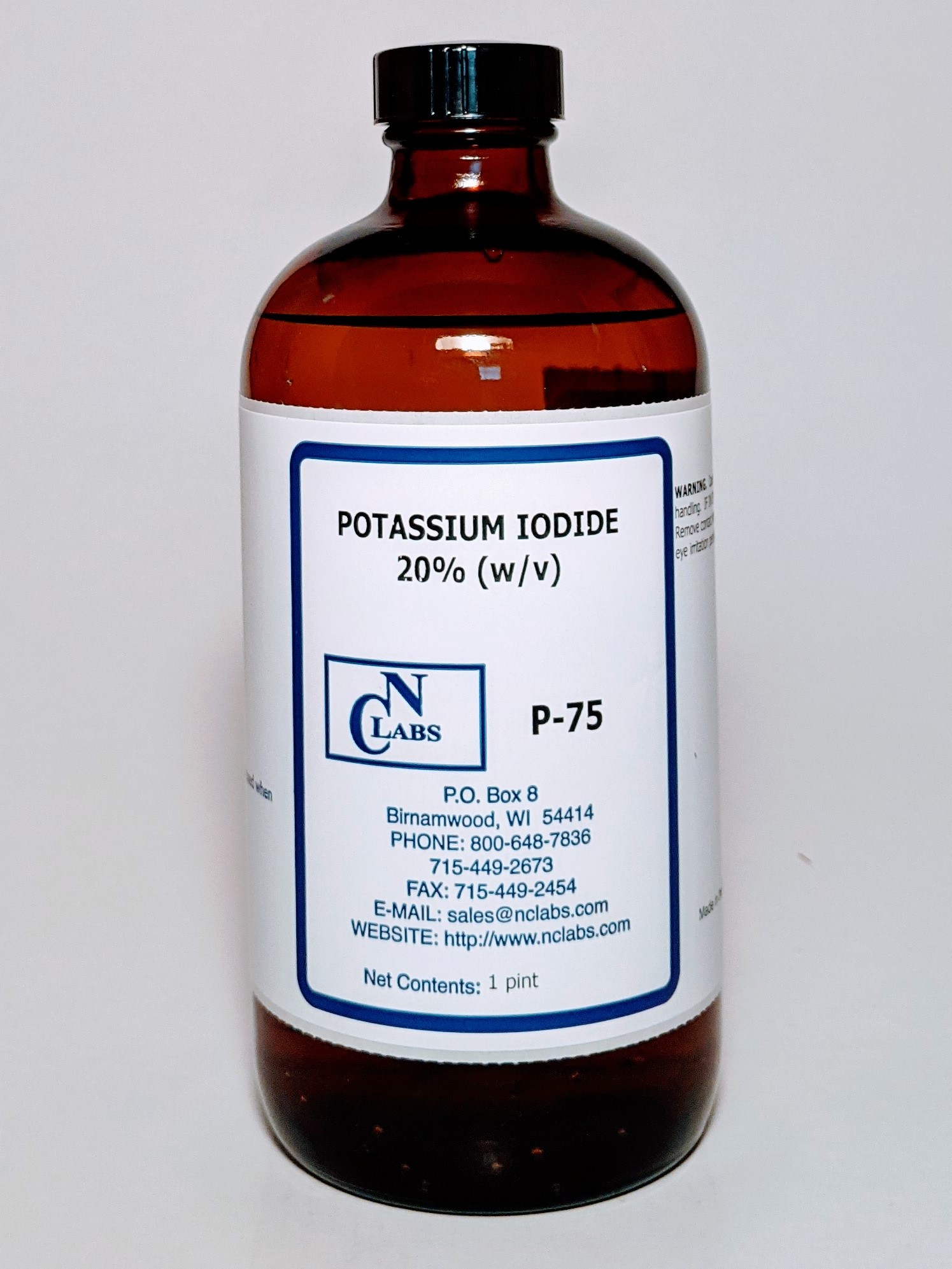 P75 Potassium Iodide, 20 (w/v) (P75) NC Labs Products