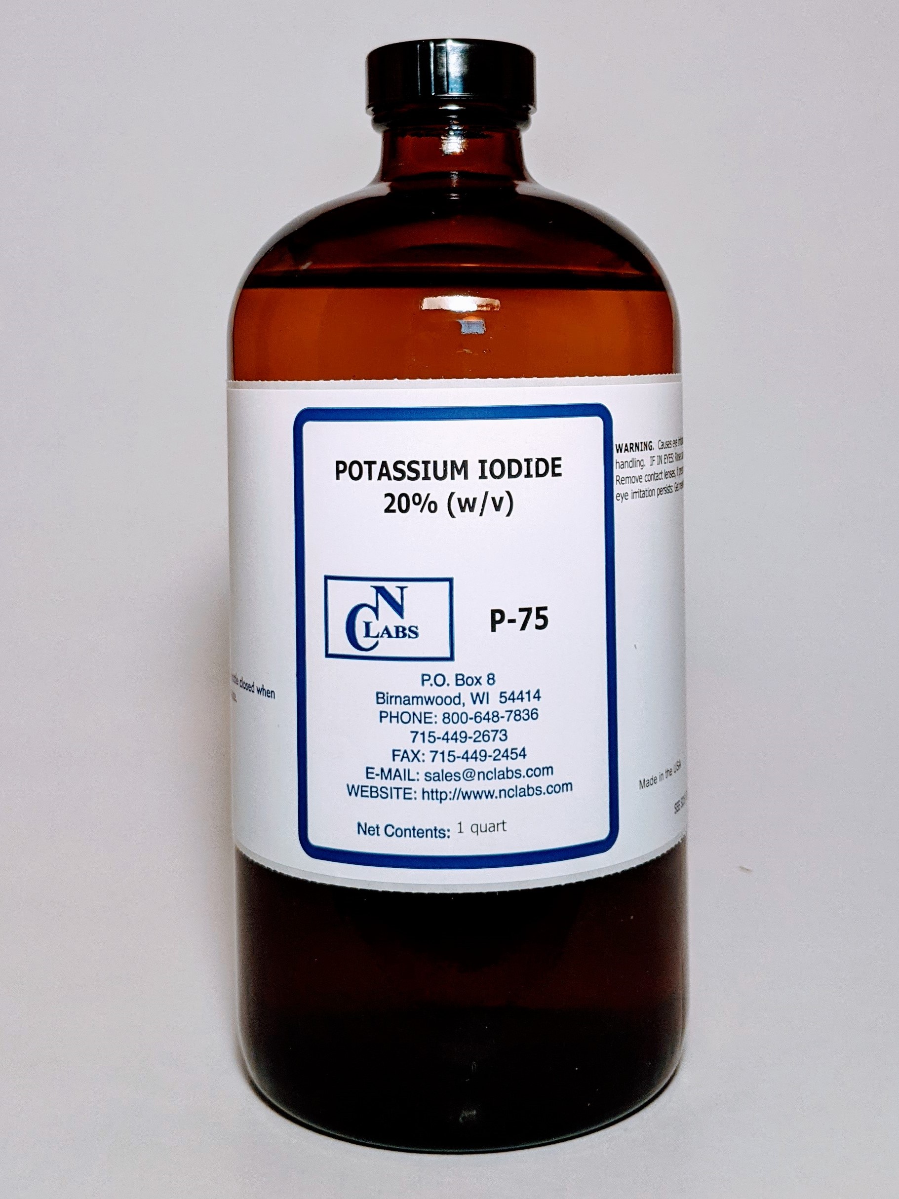 P75 Potassium Iodide, 20 (w/v) (P75) NC Labs Products
