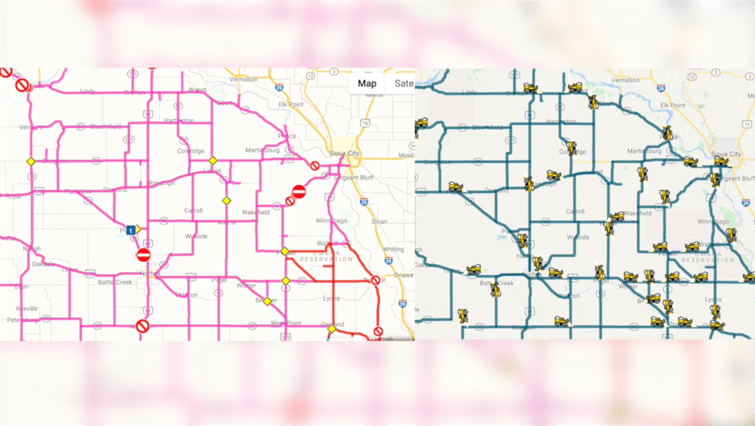 511 Nebraska Road Conditions Map