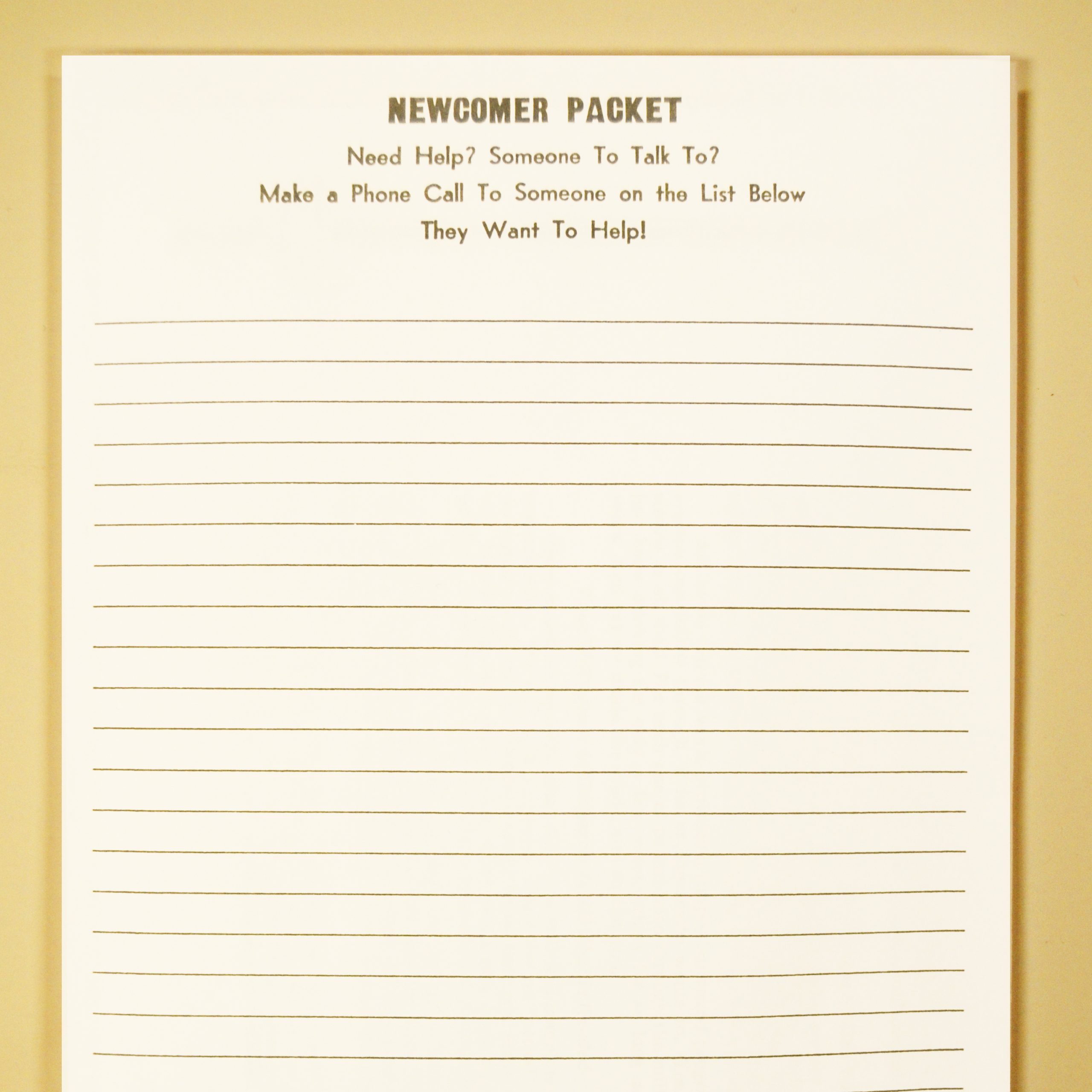 Packet AA North County Intergroup Office