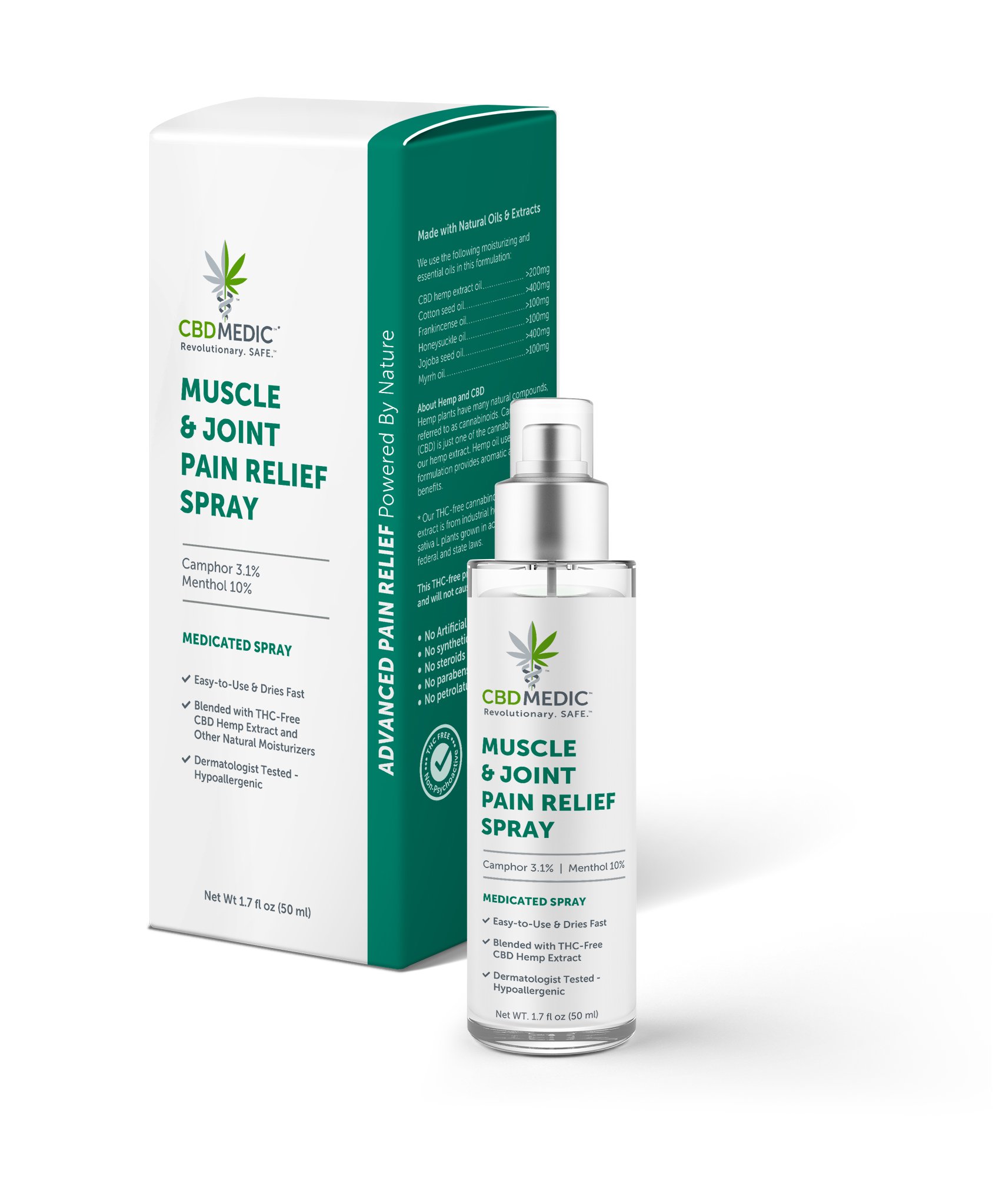 CBD MEDIC Muscle & Joint Pain Relief Spray Medicated Spray 1.7 fl