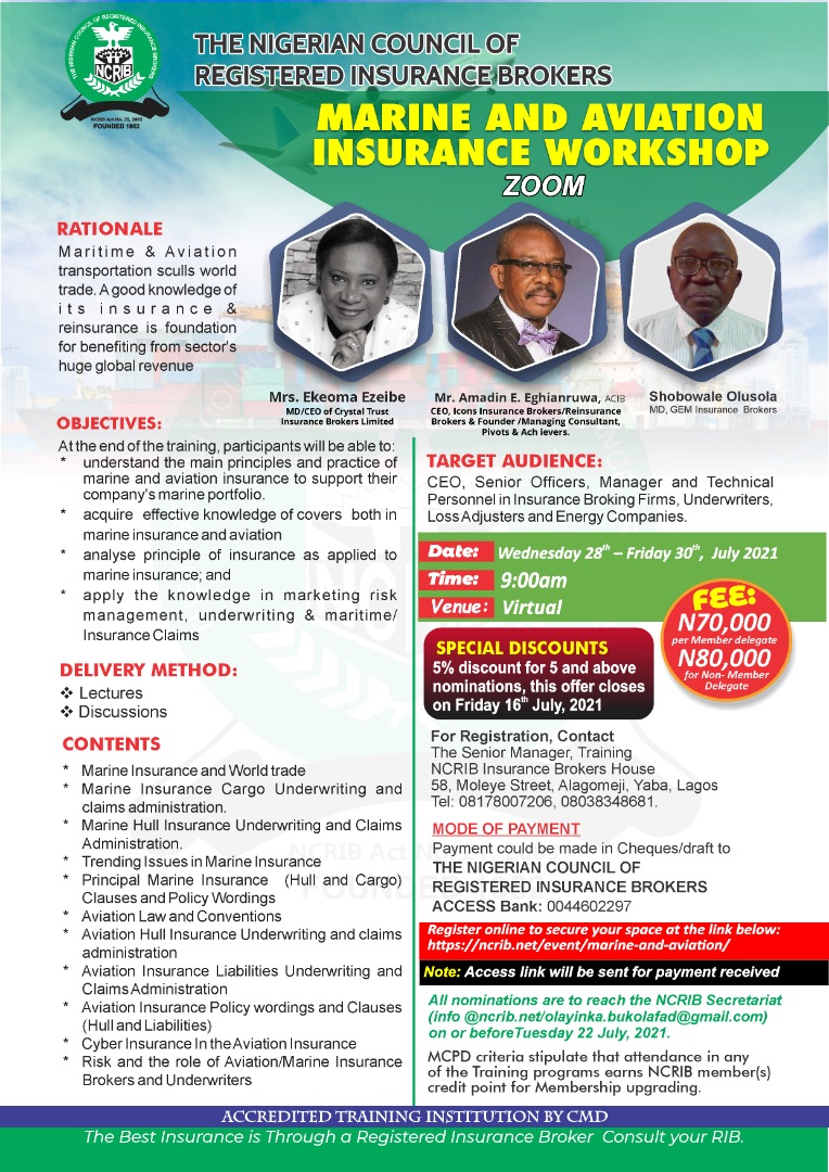 MARINE AND AVIATION INSURANCE The Nigerian Council of