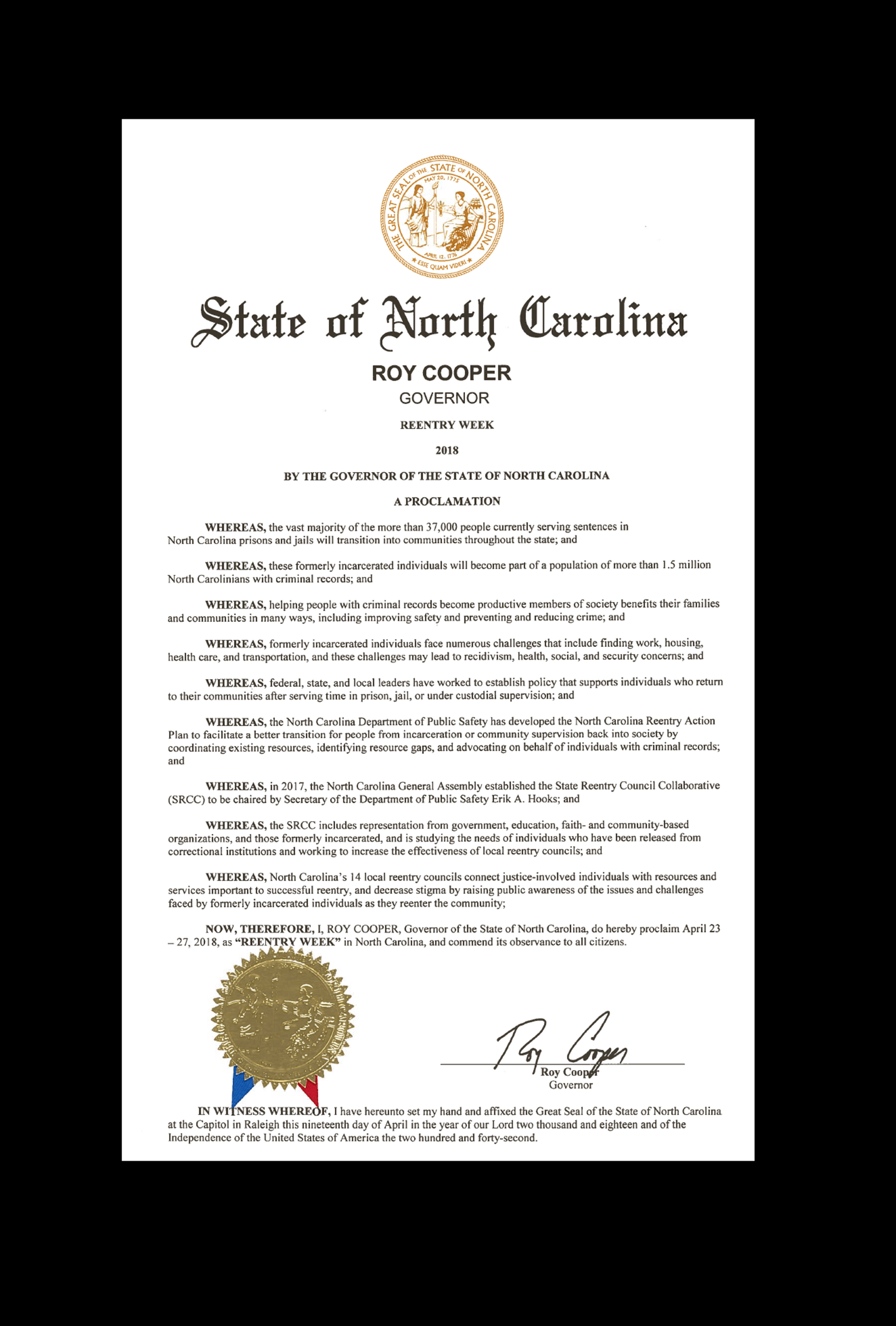 Get Involved NC Second Chance Alliance