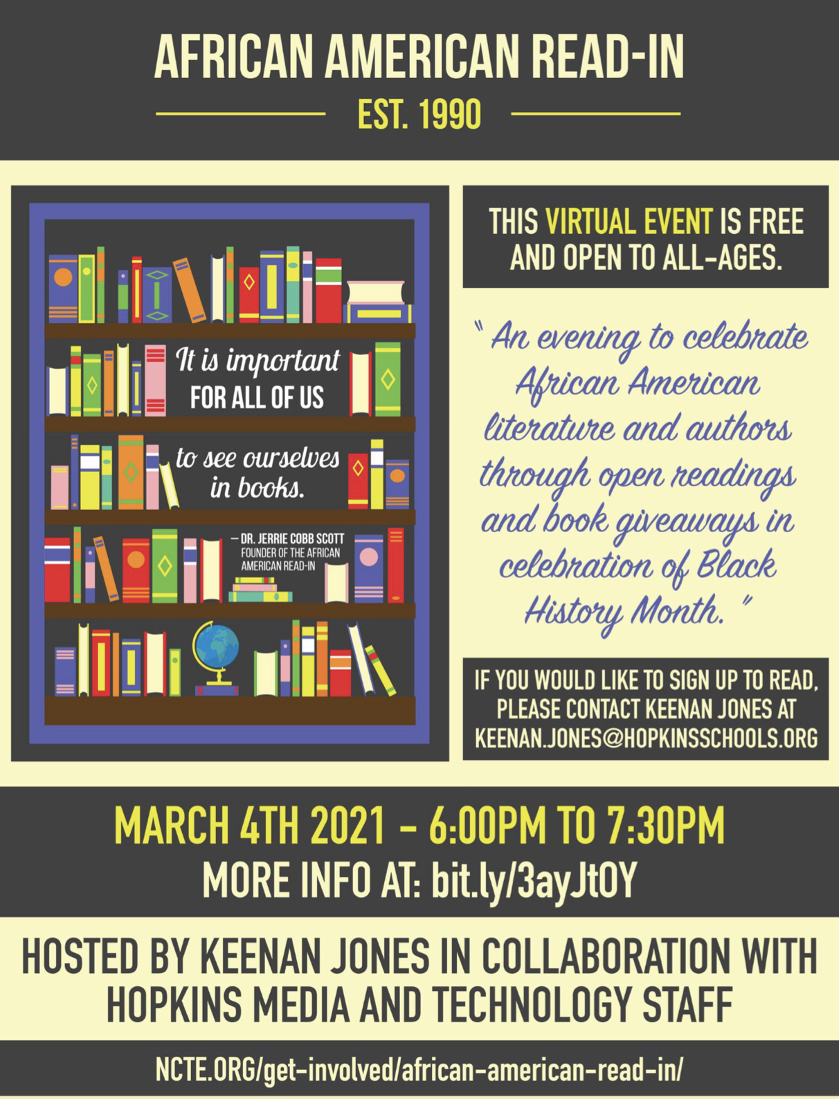 Hopkins School District AfricanAmerican Read In National Council of