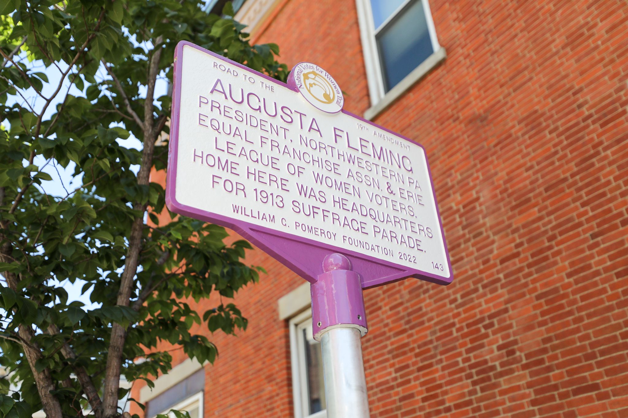Erie, PA installs Augusta Fleming NVWT Marker National Collaborative