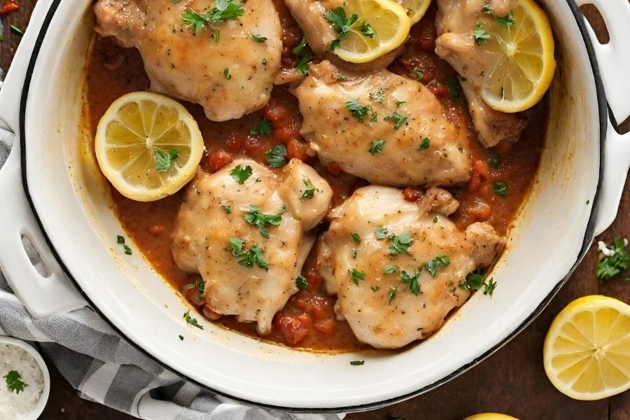 Delicious Lemon Garlic Butter Chicken Thighs Crockpot Recipe Ncyclopaedia