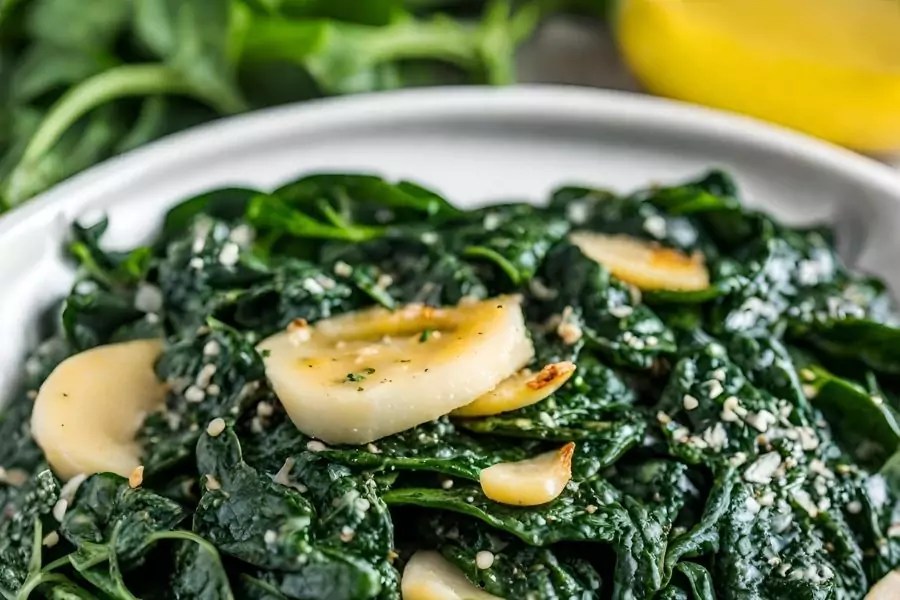 Our Delicious Garlic Butter Sauteed Spinach Recipe Ncyclopaedia