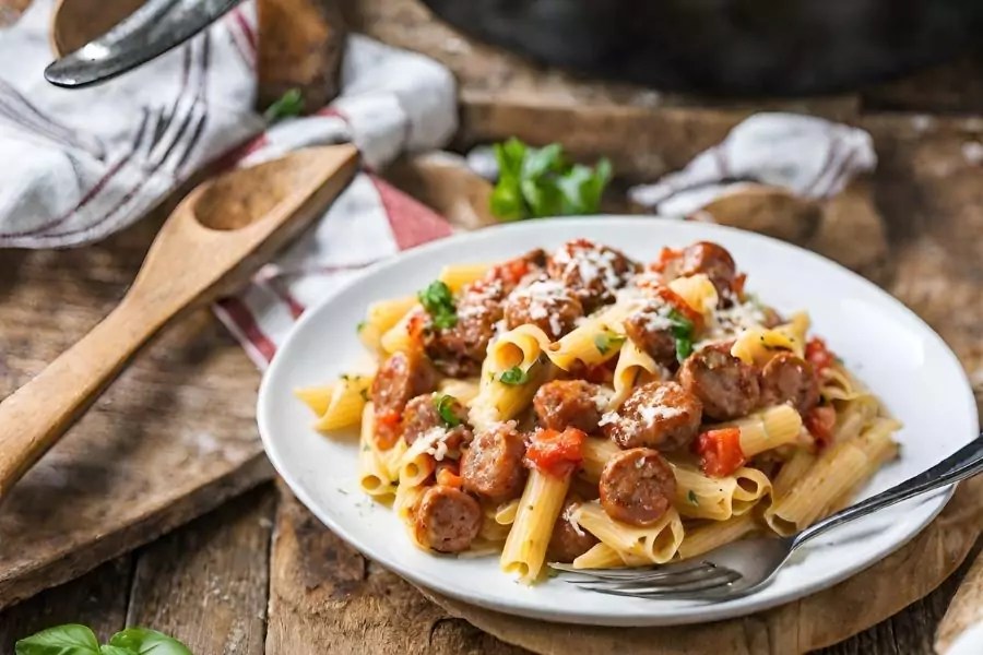 Delicious 20Minute Sausage Pasta Skillet Delight! Ncyclopaedia