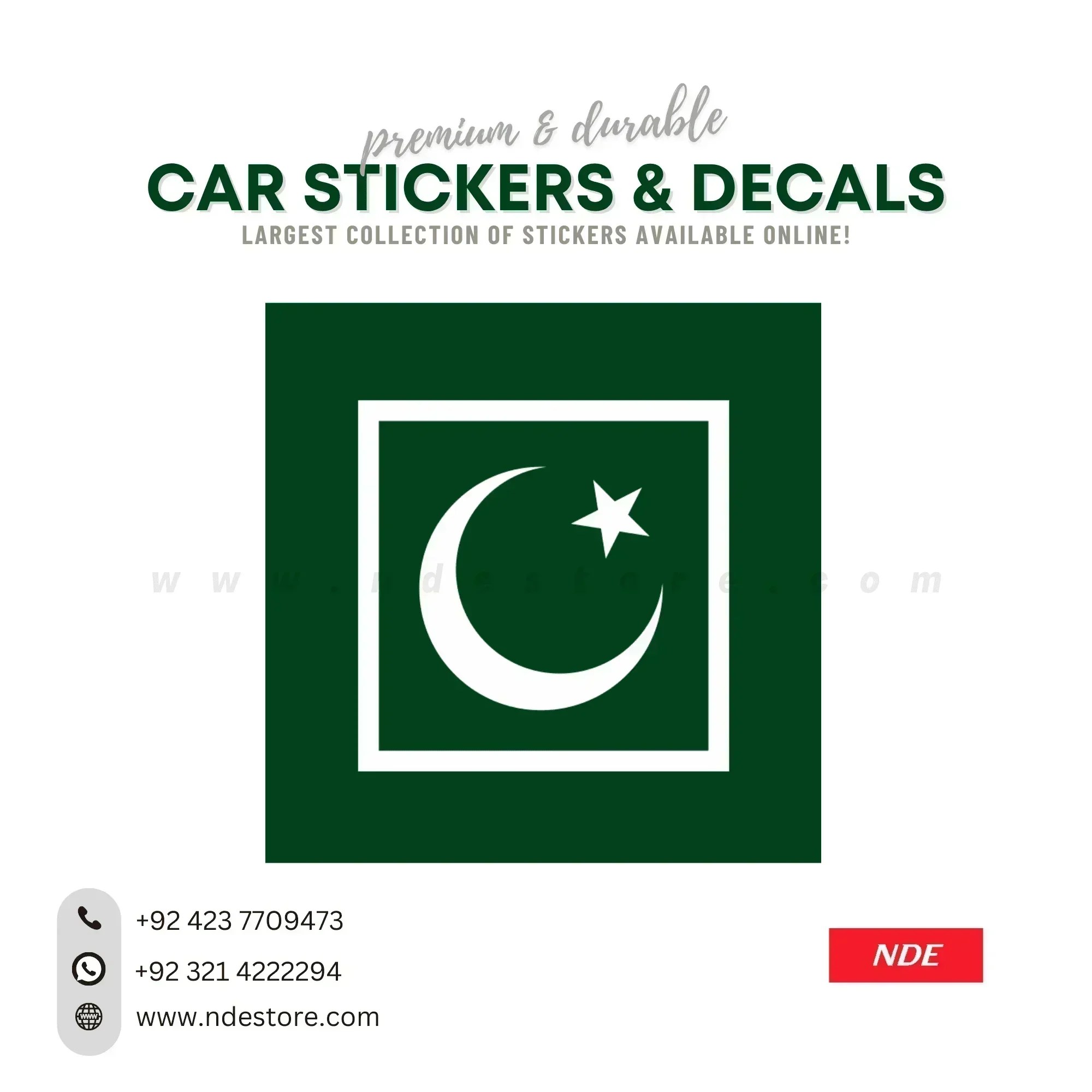 STICKER, PAKISTAN FLAG (SKU 3222) NDE STORE