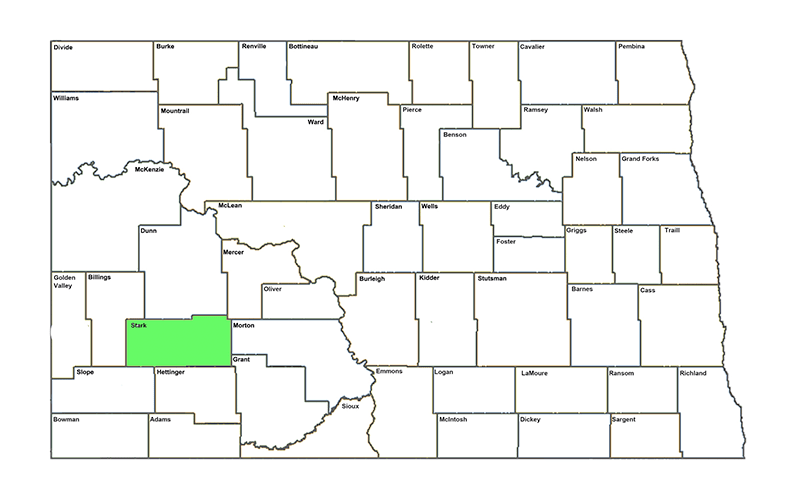 MAP_STARK North Dakota Farmers Union