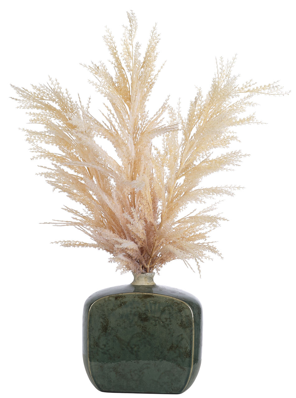 Pampas Grass, Cream, Ceramic JarFaux Watergarden, 30" NDI