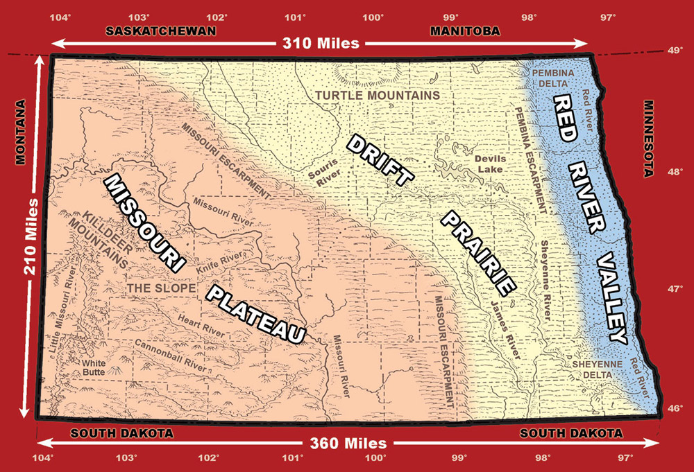 Section 1 The Three Regions of North Dakota North Dakota Studies