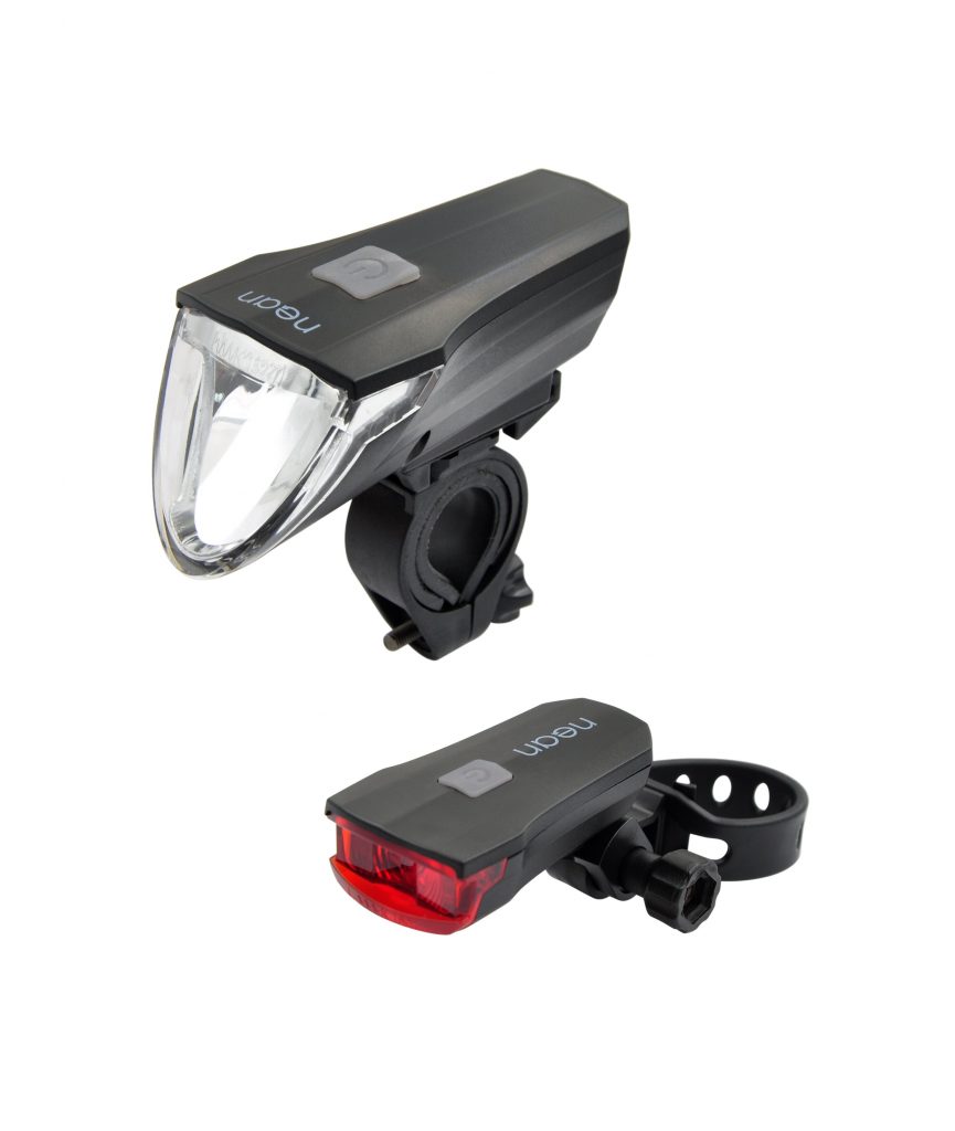 nean Fahrrad Akku LED Scheinwerfer Lampe Beleuchtungsset