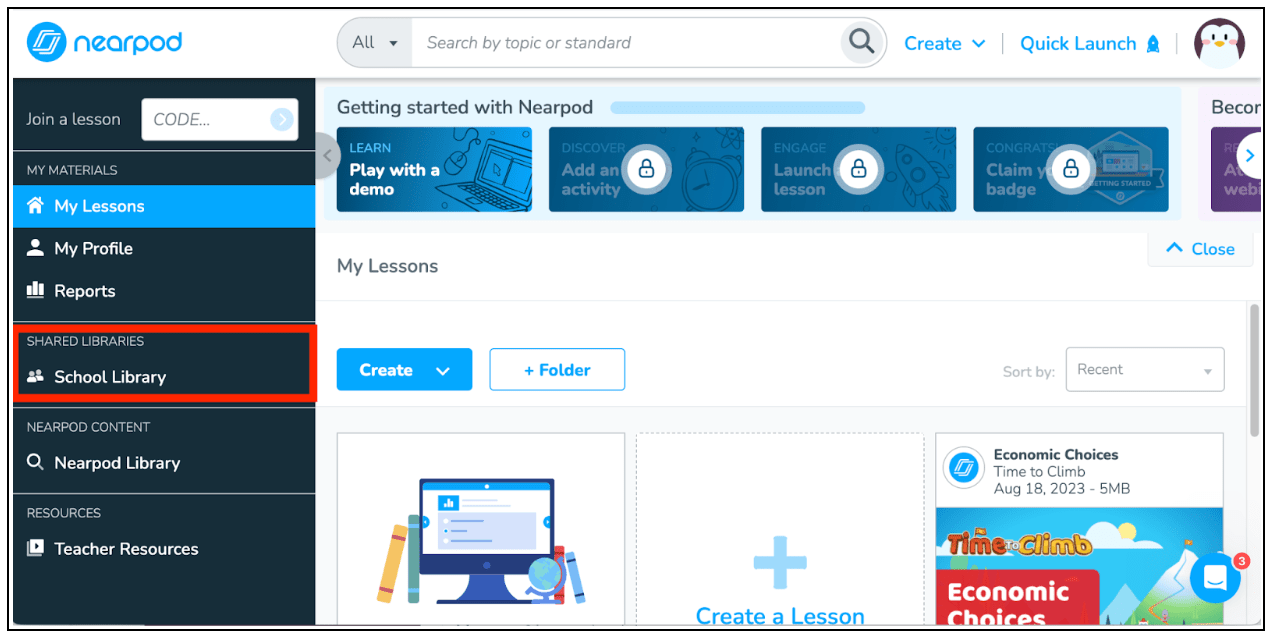 How to use the School Library (for Silver, Gold, and Platinum
