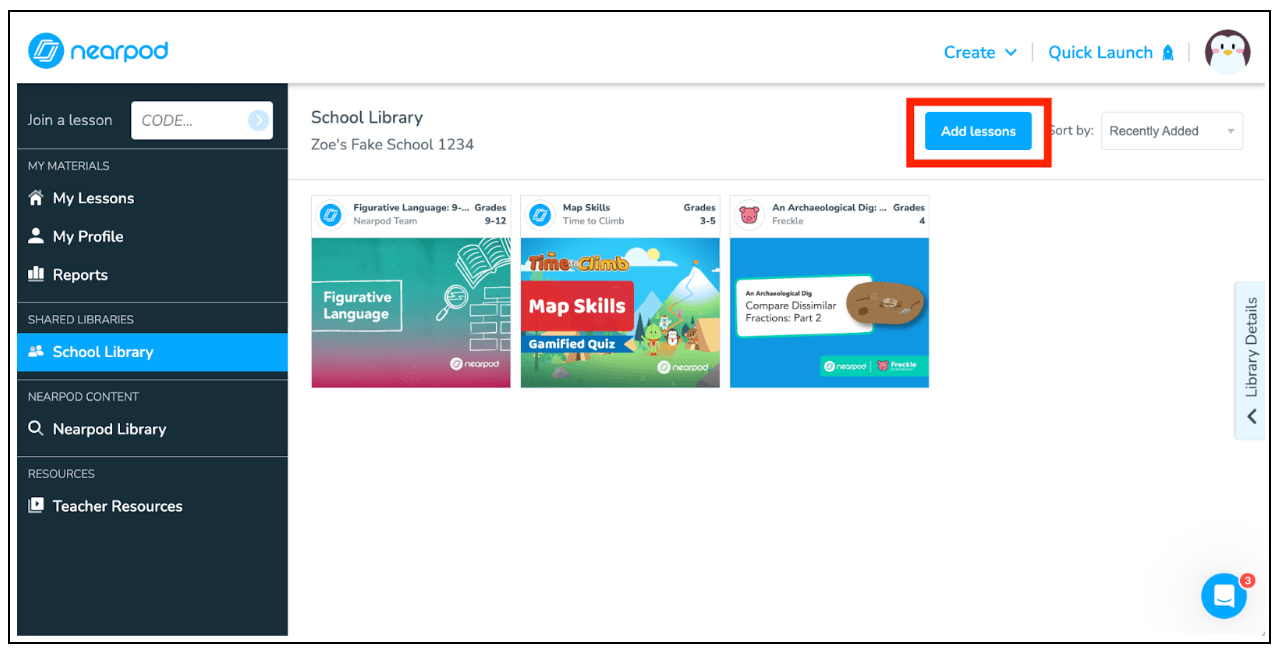 How to use the School Library (for Silver, Gold, and Platinum
