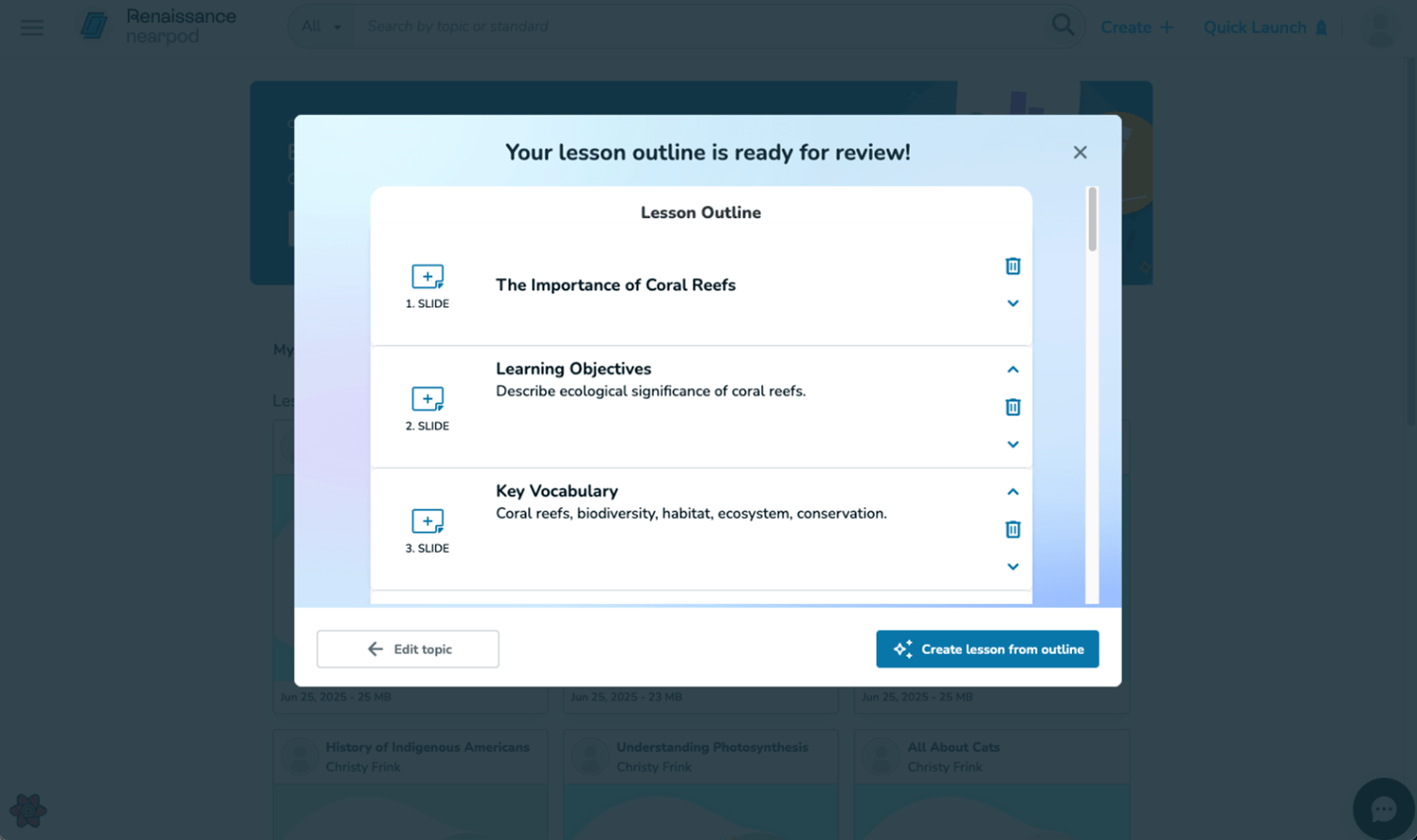 Use AI Create to Generate Lessons in Nearpod Nearpod Student(05)