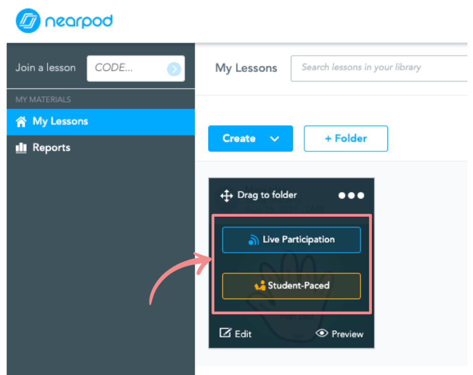 Student Launching a Nearpod lesson Nearpod Student Engagement Platform