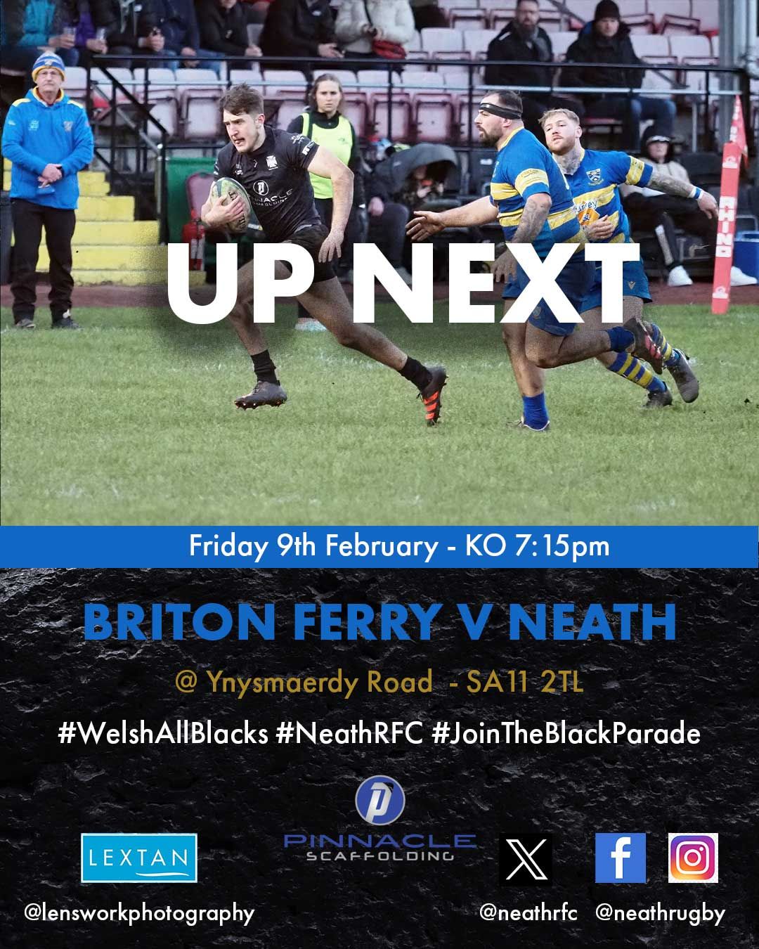 UP NEXT BRITON FERRY V NEATH (AWAY) FRIDAY 9th FEBRUARY 7.15pm KO