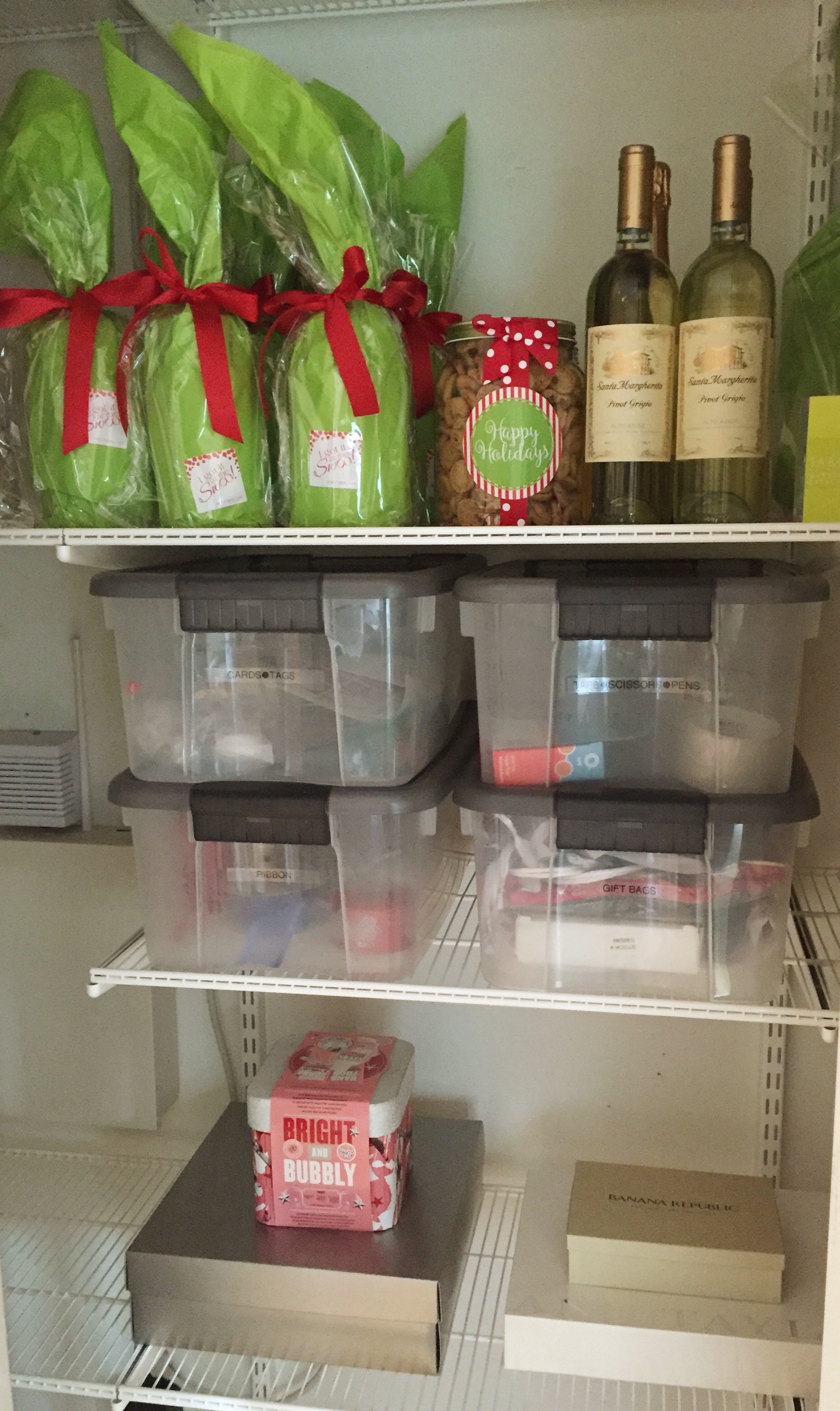 The Organized Gift Closet Neatly Designed