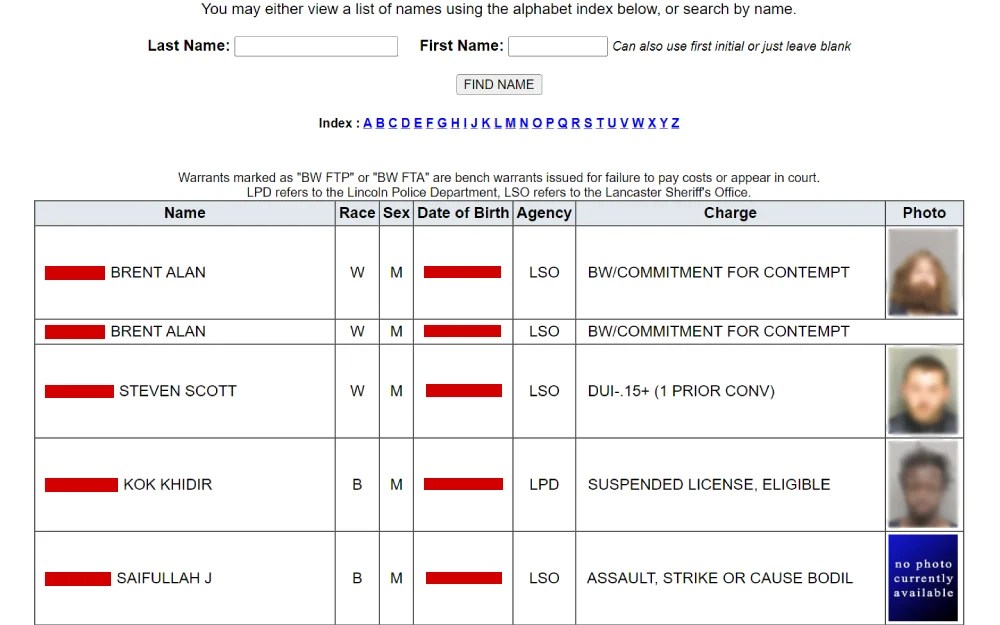 Execute a Free Nebraska Warrant Search (See Who's Wanted)(03)