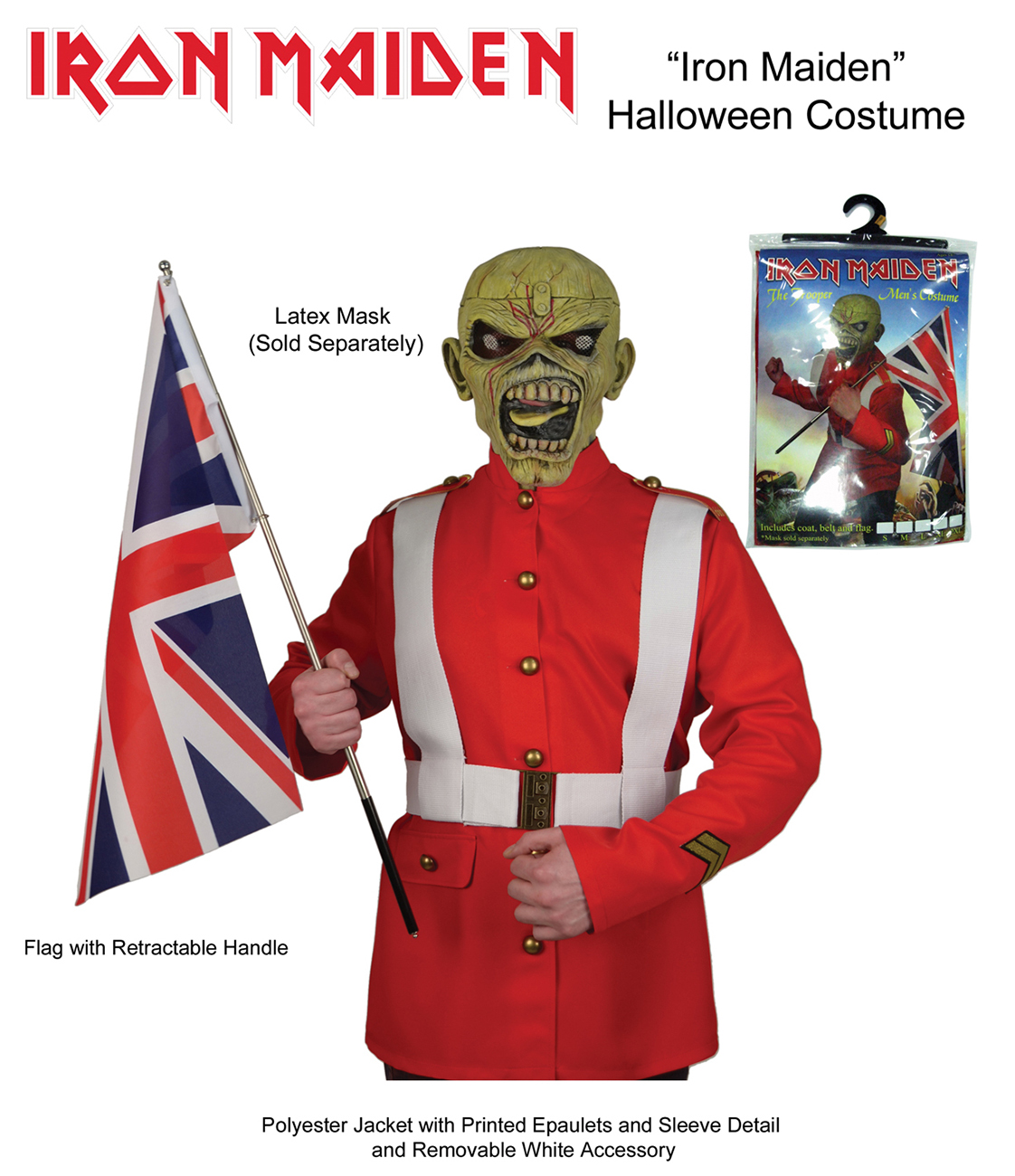 DISCONTINUED Iron Maiden Halloween Costume “Trooper” Assortment