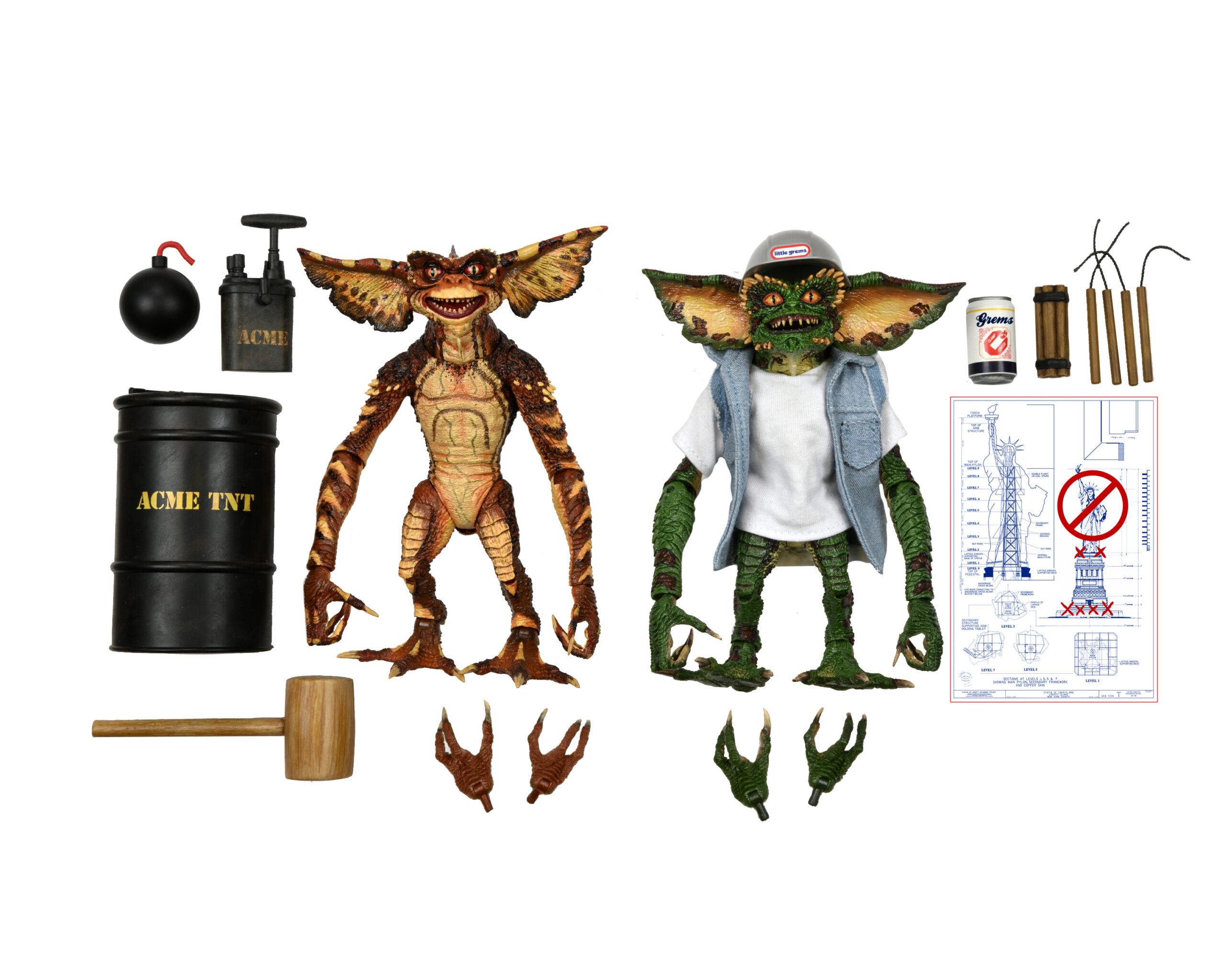 Gremlins 2 7″ Scale Action Figure Demolition Gremlin 2Pack