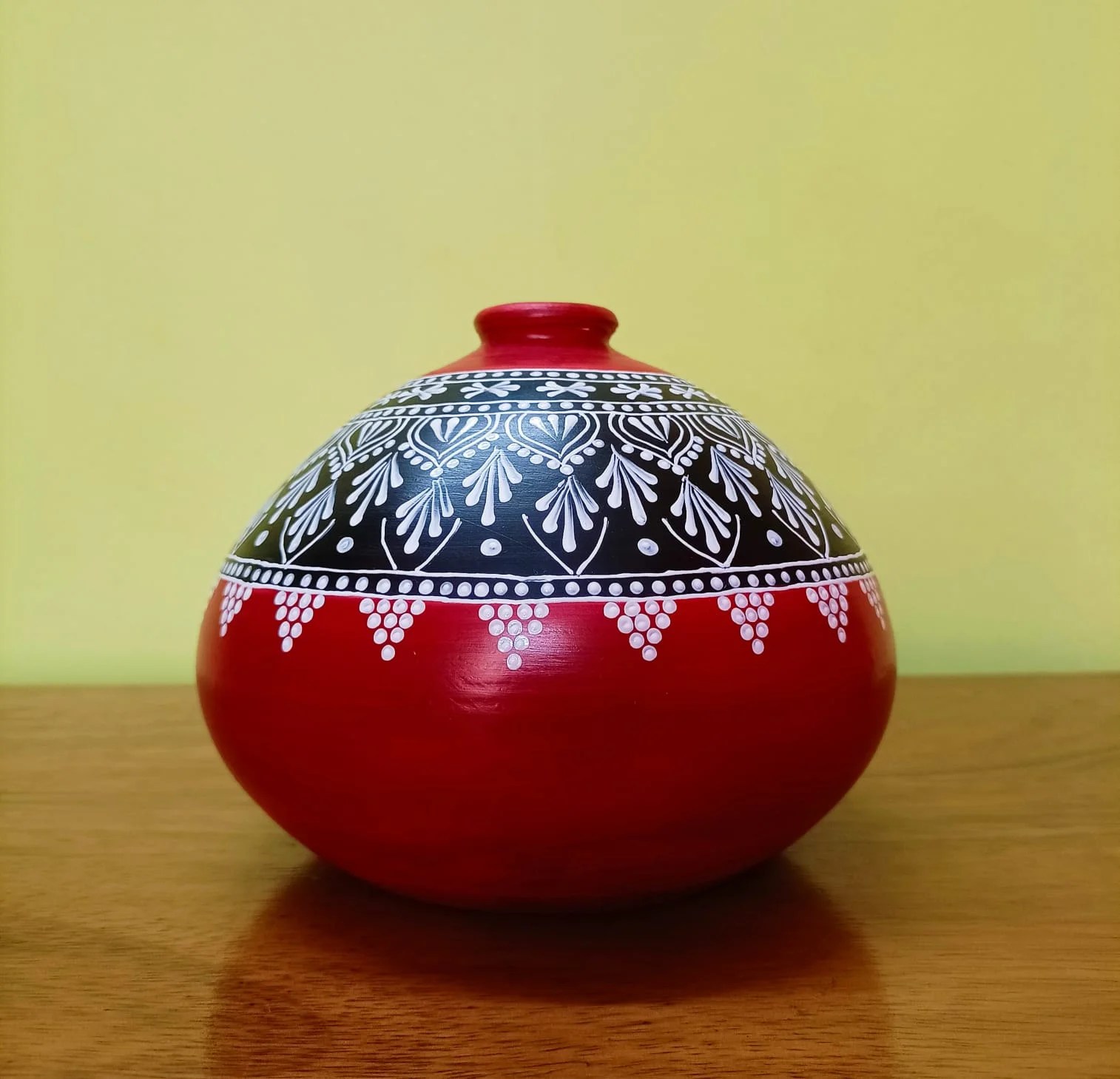 Alpona Design Hand Painted Flower Vase Necessity eStore