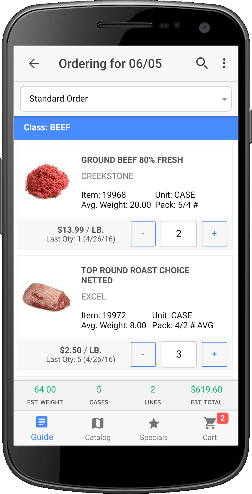 entrée Express Mobile Order Entry