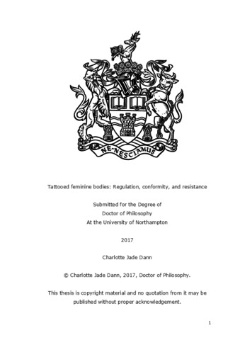 1 Tattooed Feminine Bodies: Regulation, Conformity, And Resistance Submitted For The Degree Of Doctor Of Philosophy At The Unive 480_x_339_jpg