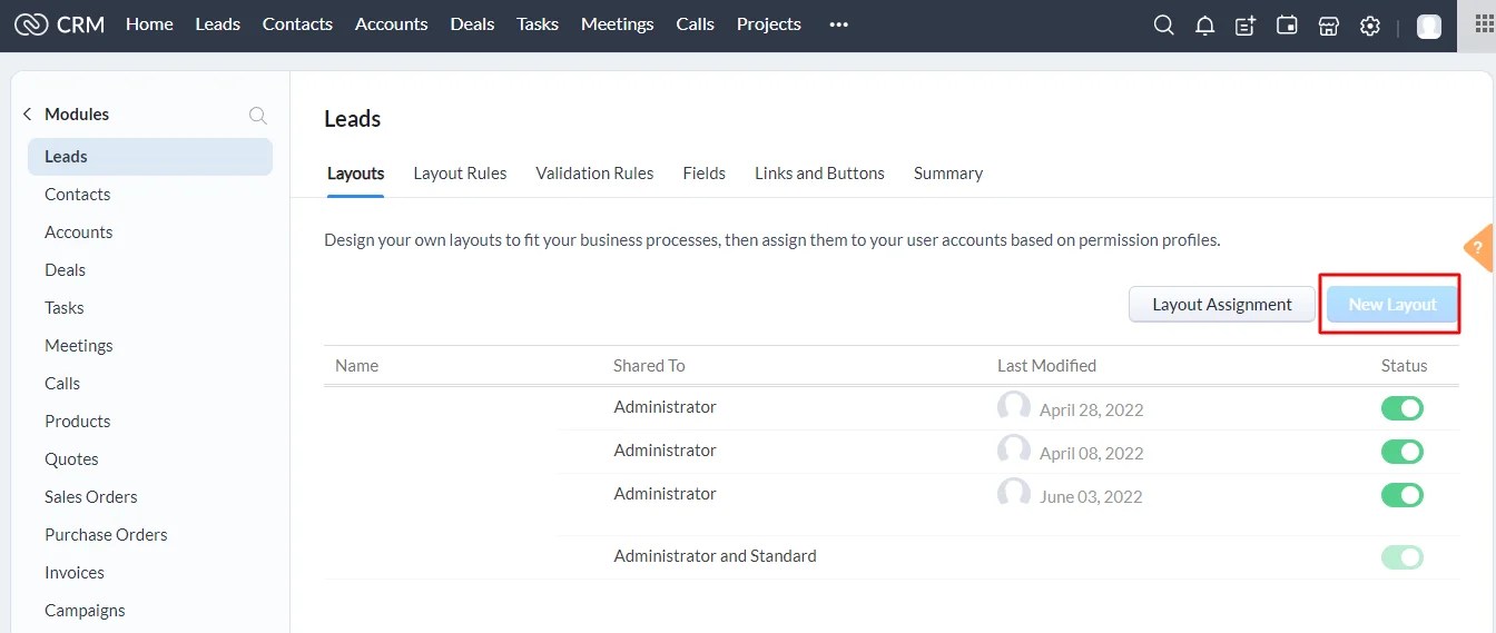 What are modules and how to create them in Zoho CRM NectarSpot