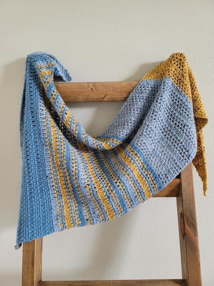 Autumn Meadow Asymmetrical Crochet Shawl Free Pattern Ned & Mimi