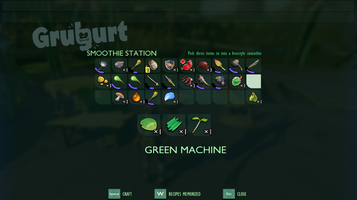 All Smoothie Recipes In Grounded Game