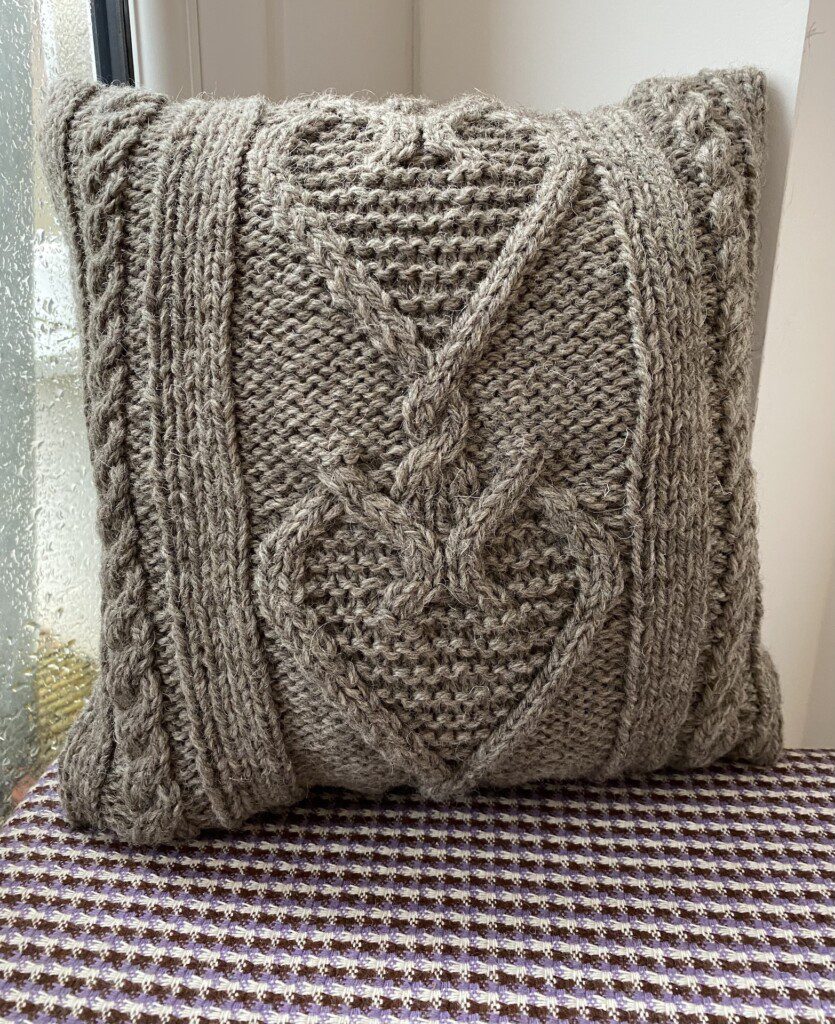 Heart Cable Knit Cushion Cover £2.00 Needlecase