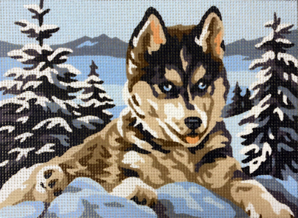 NeedlepointUS Royal Paris Husky Needlepoint Canvas or Kit, Picture