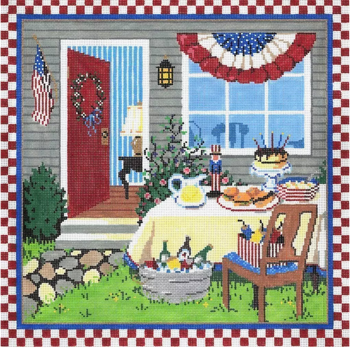 NeedlepointUS The Fourth Stitch Painted Needlepoint Canvas from