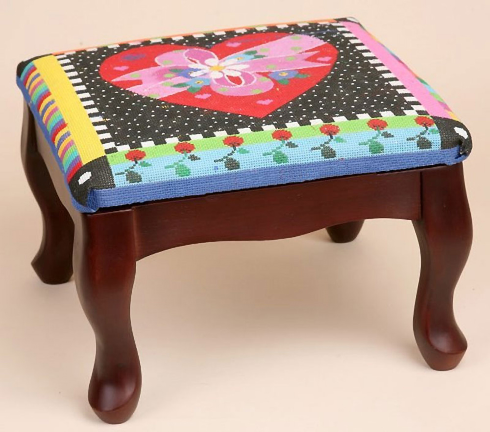 NeedlepointUS Classic Footstool 12x12", Furniture, SUD41801