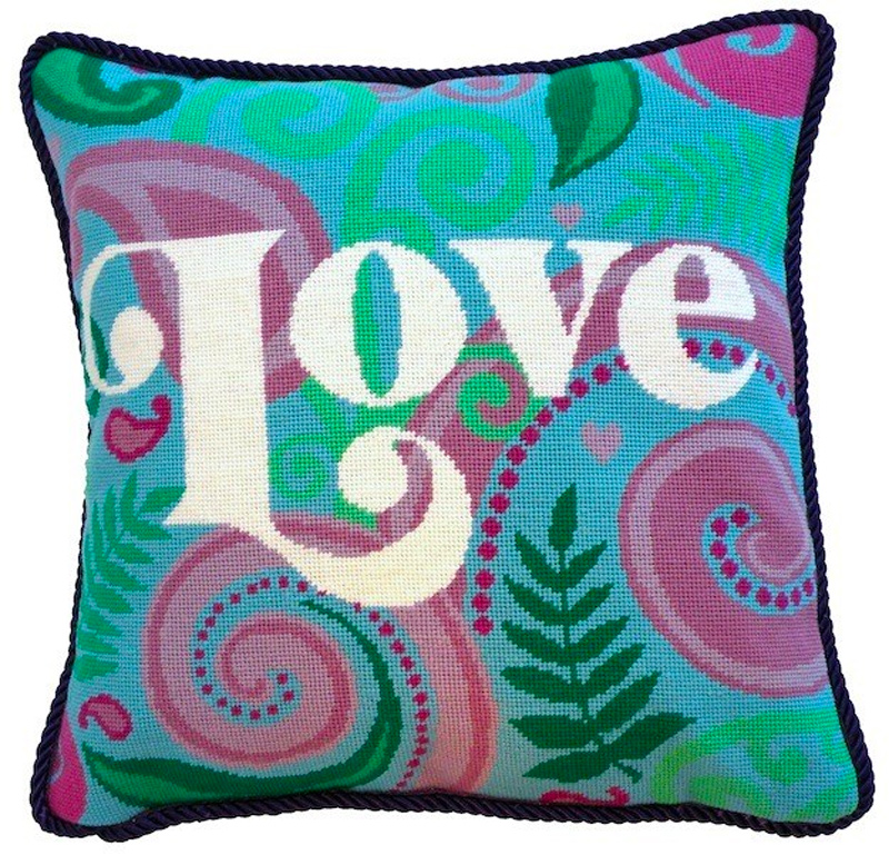 NeedlepointUS Worldclass Needlepoint Love Needlepoint Cushion Kit Product of New Zealand