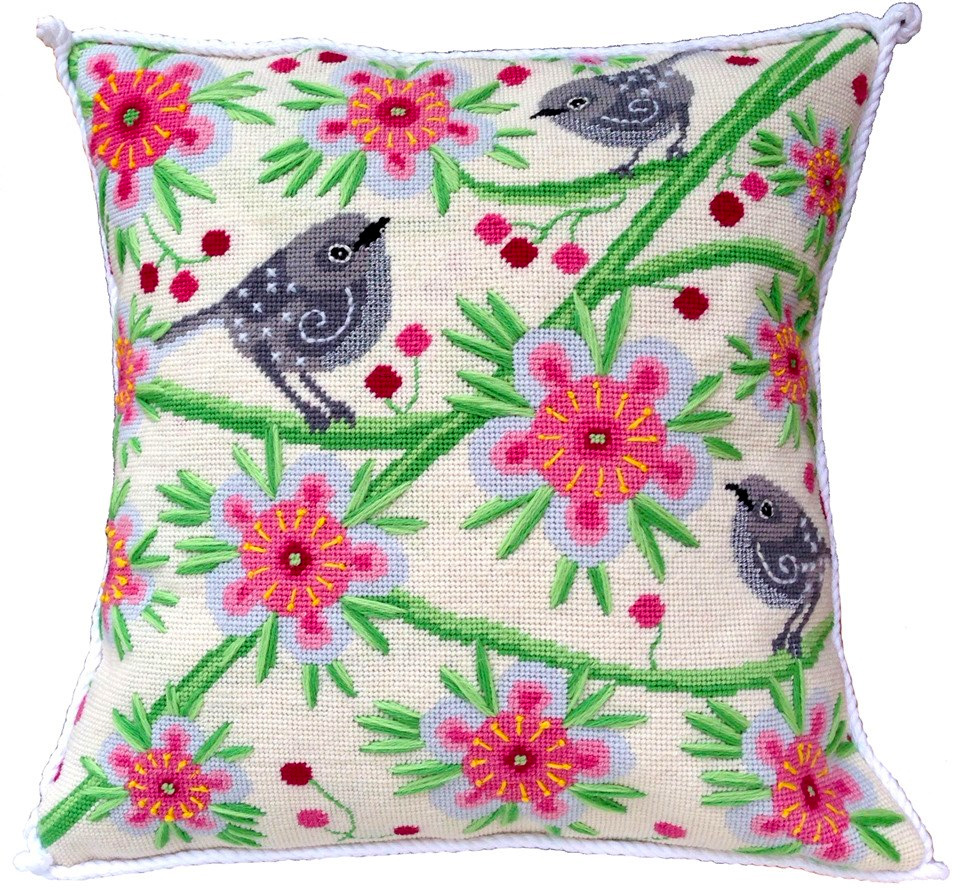 NeedlepointUS Riroriro Needlepoint Cushion Kit Product of New