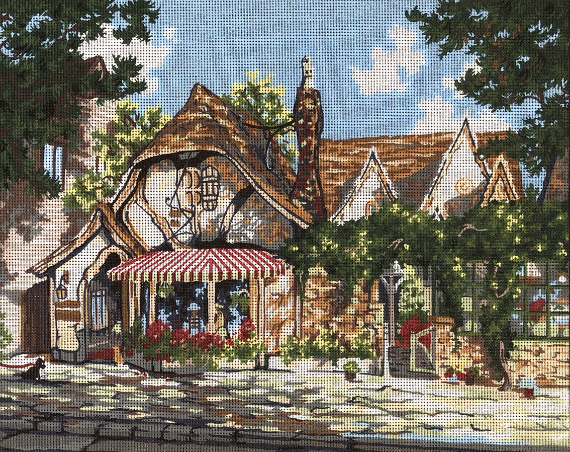 NeedlepointUS Tuck Box Tea Room by Marty Bell, Tapestries, PEG812