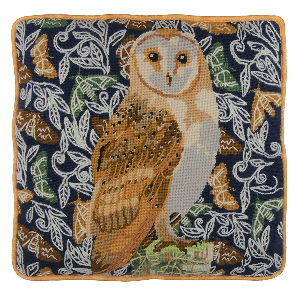 NeedlepointUS Celia Lewis Barn Owl Needlepoint Kit, Glorafilia, GLCL02