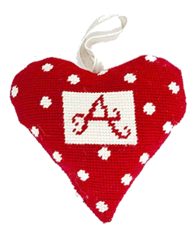 NeedlepointUS Alphabet Needlepoint Ornament Kit, Ornaments, CNAHO