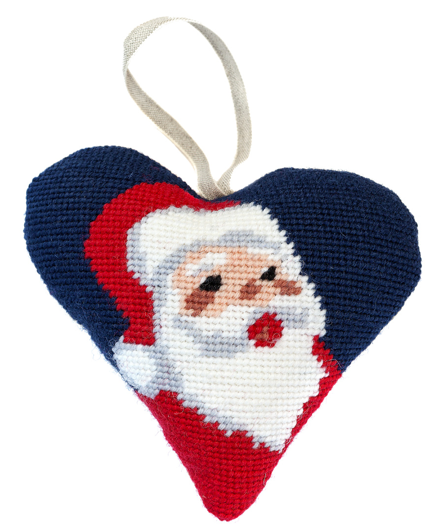Needlepoint Christmas Ornaments Kits NeedlepointUS Santa Needlepoint Ornament Kit, Ornaments, CNSantaHO