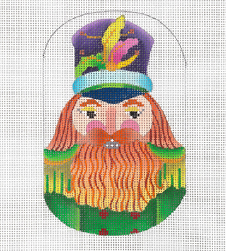 NeedlepointUS Nordic Nutcracker Hand Painted Needlepoint Canvas from