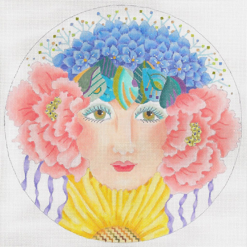 NeedlepointUS Flower Girl Spring Hand Painted Needlepoint Canvas