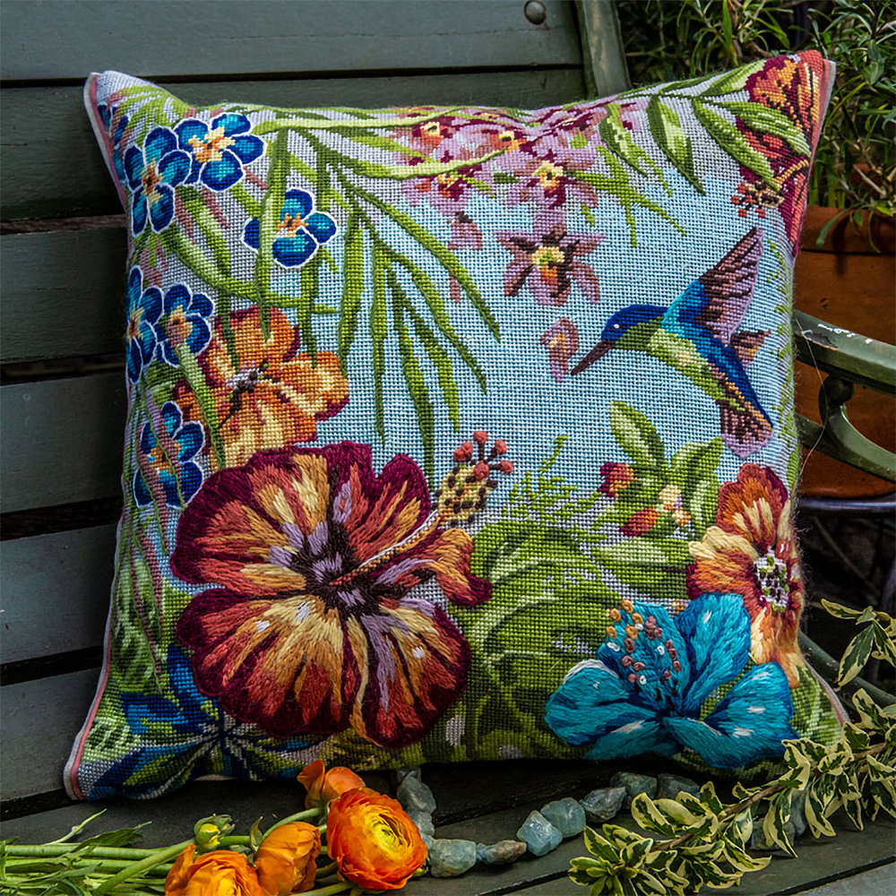NeedlepointUS Glorafilia Needlepoint Tropical Cushion Kit
