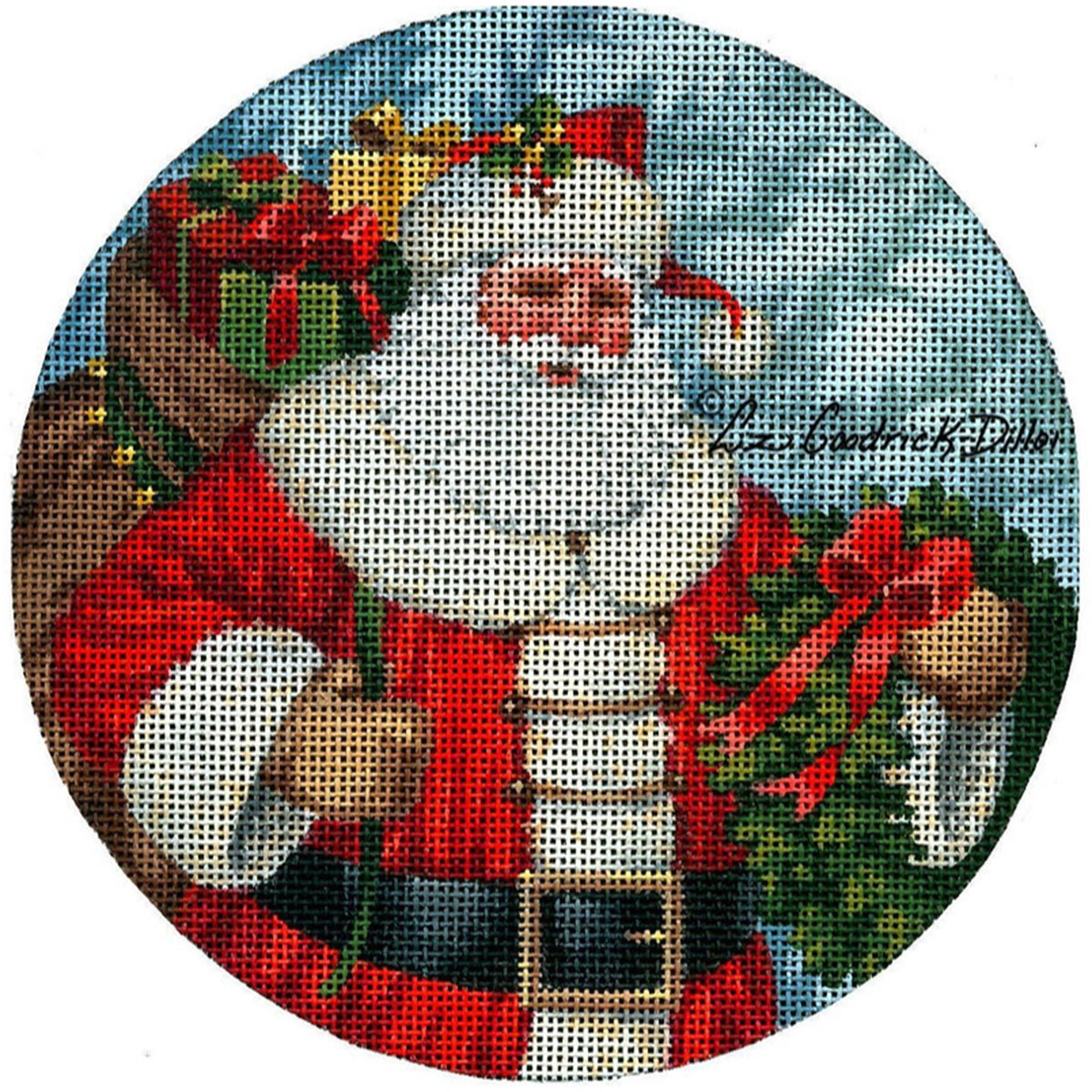 NeedlepointUS Liz GoodrickDillon Hand Painted Needlepoint Christmas