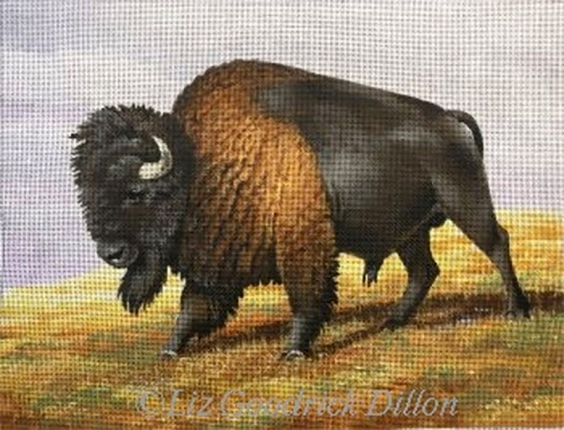 NeedlepointUS Liz GoodrickDillon Hand Painted Needlepoint Bull