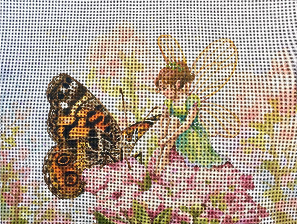 NeedlepointUS Liz GoodrickDillon Hand Painted Needlepoint Butterfly